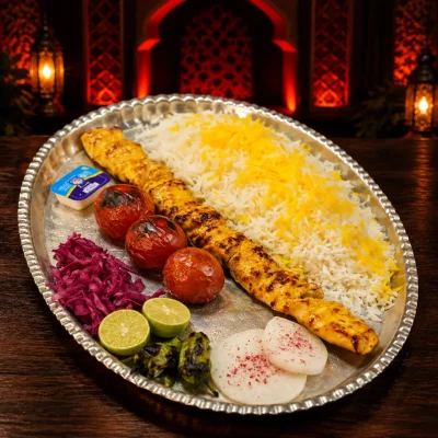 چلو جوجه زعفرانی